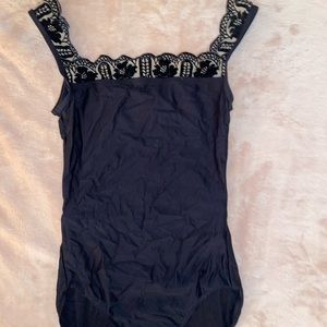 Black dance leotard